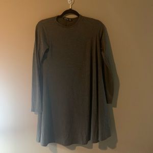 Boohoo gray skater dress
